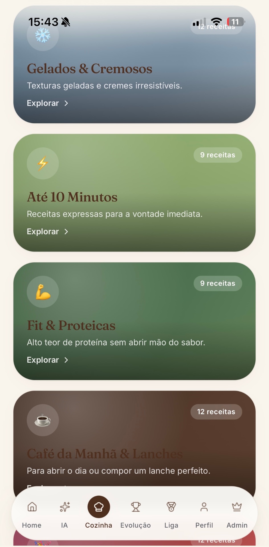 Prévia da biblioteca de receitas do Club Anti Doce